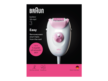 Braun Silk épil 3 Epilátor 3-000 Růžový