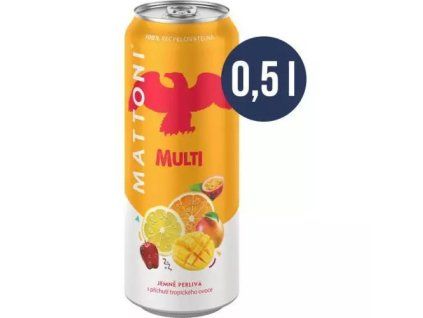 Mattoni multi jemně perlivá 0,5L plech $C
