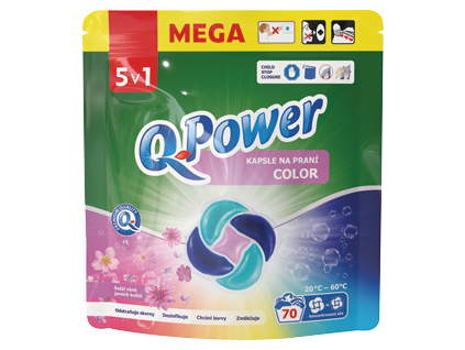 Q Power prací kapsle 70PD Color 5v1 MEGA