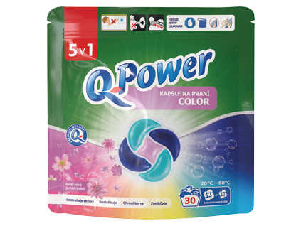 Q Power prací kapsle 30PD Color 5v1
