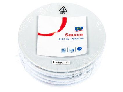 aro Podšálek BASIC 12,5 cm k šálku 150 ml porcelán 6 ks