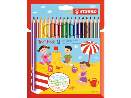 Pastelky silné Stabilo Trio thick sada 18 barev 1bal.