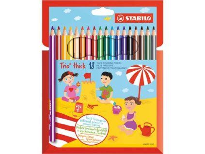 Pastelky silné Stabilo Trio thick sada 18 barev 1bal.