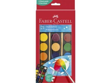 FABER-CASTELL Vodové barvy velké 30 mm 21 ks