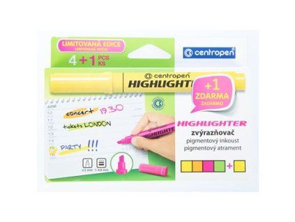 Zvýrazňovač 8552 Centropen 4 ks