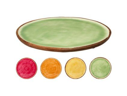 Talíř mango 30 cm barevný 4ASS 1 ks
