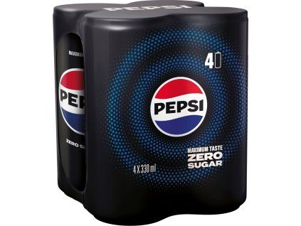 PEPSI Cola Zero Sugar 4 x 330 ml plech