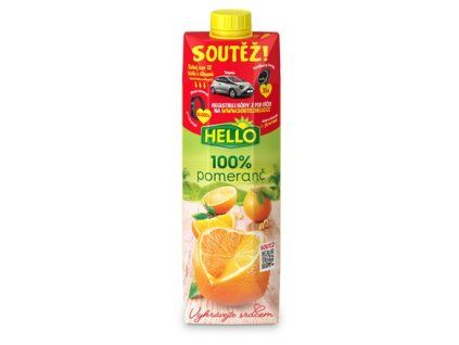 Hello Pomeranč 100 % džus 12 x 1 l