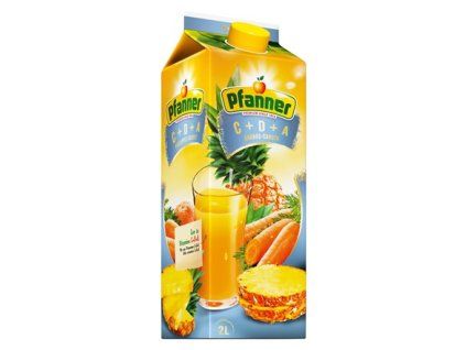 Pfanner Nektar C,D,A ananas mrkev 2 l