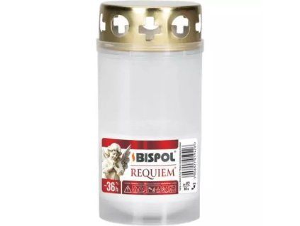 Bispol Requiem svíčka hřbitovní white v2 ai 90g