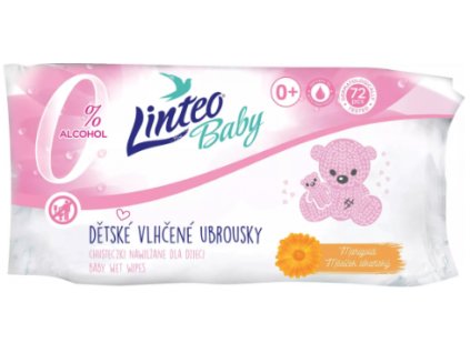 Linteo Baby vlhčené ubrousky s měsíčkem lékařským 72ks