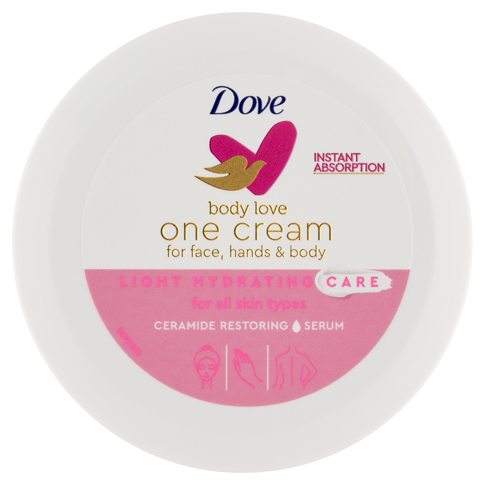 Dove Body Love lehký krém na tělo a obličej 250 ml