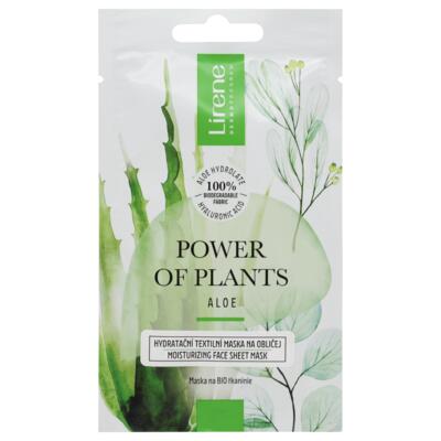 Lirene Power of Plants Plátýnková maska Aloe, 1ks