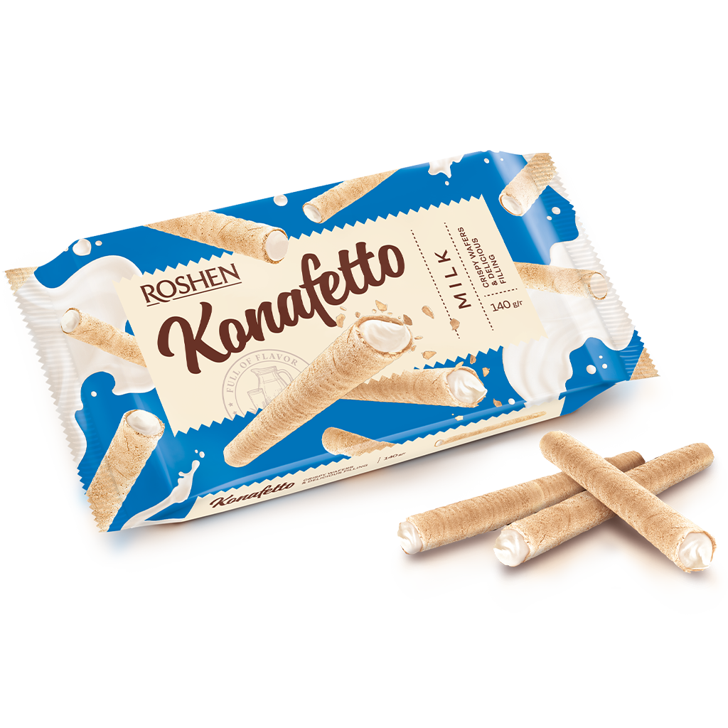 Roshen Konafetto trubičky se smetanovou náplní 140 g