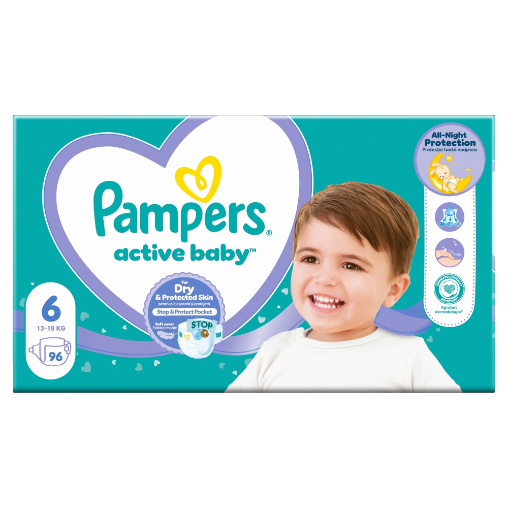 Levně Procter and Gamble Pampers ActiveB Mega Box S6 (96ks/FOL)