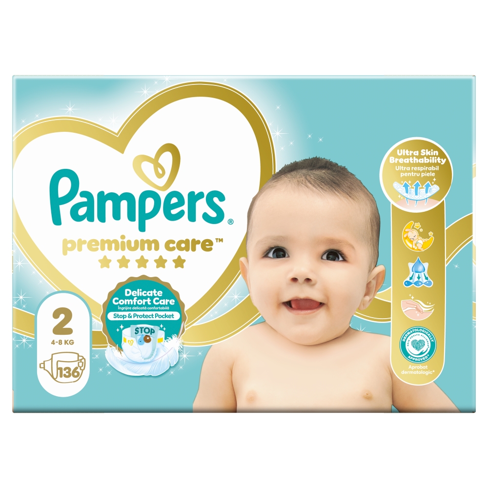 Levně Procter and Gamble Pampers Premium Mega Box S2 (136ks/kra)