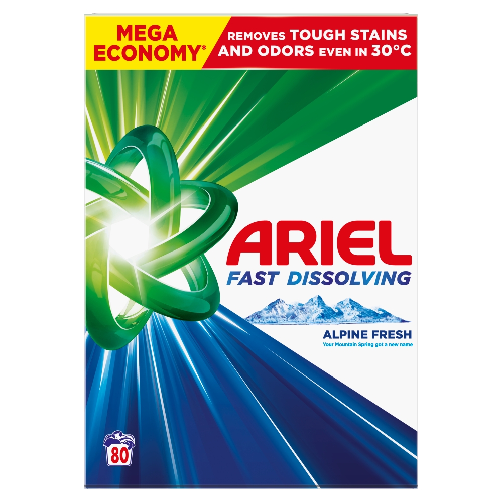 Levně Procter and Gamble Ariel prášek 80PD Alpine Fresh BOX