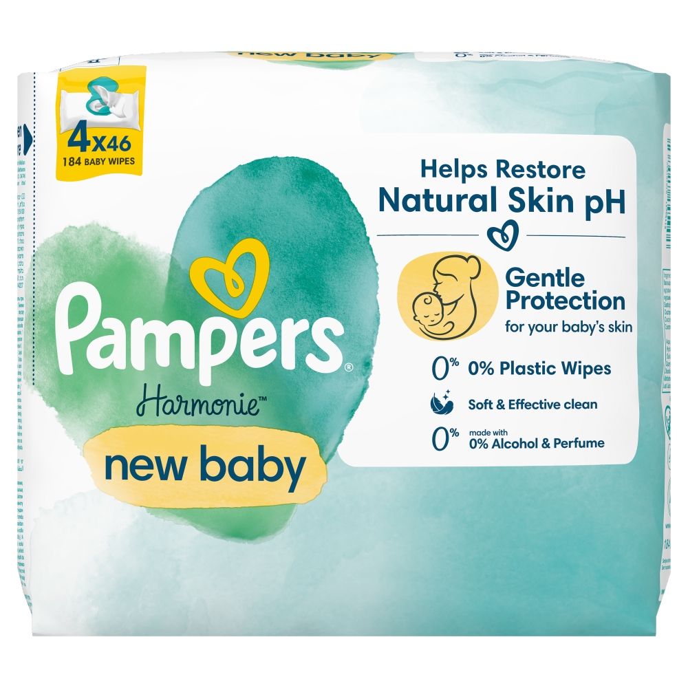 Procter and Gamble Pampers Wipes Harmonie (4x46ks/fol) NewB