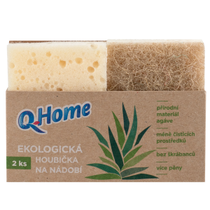 Q Home ECO houbička na nádobí (2ks/fol)