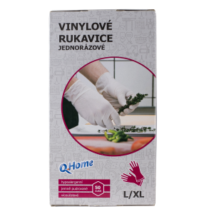 Q Home rukavice(50ks/kra)L/XL jednoráz