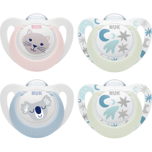 NUK Dudlík Den a Noc (2ks/kra) 0-6m