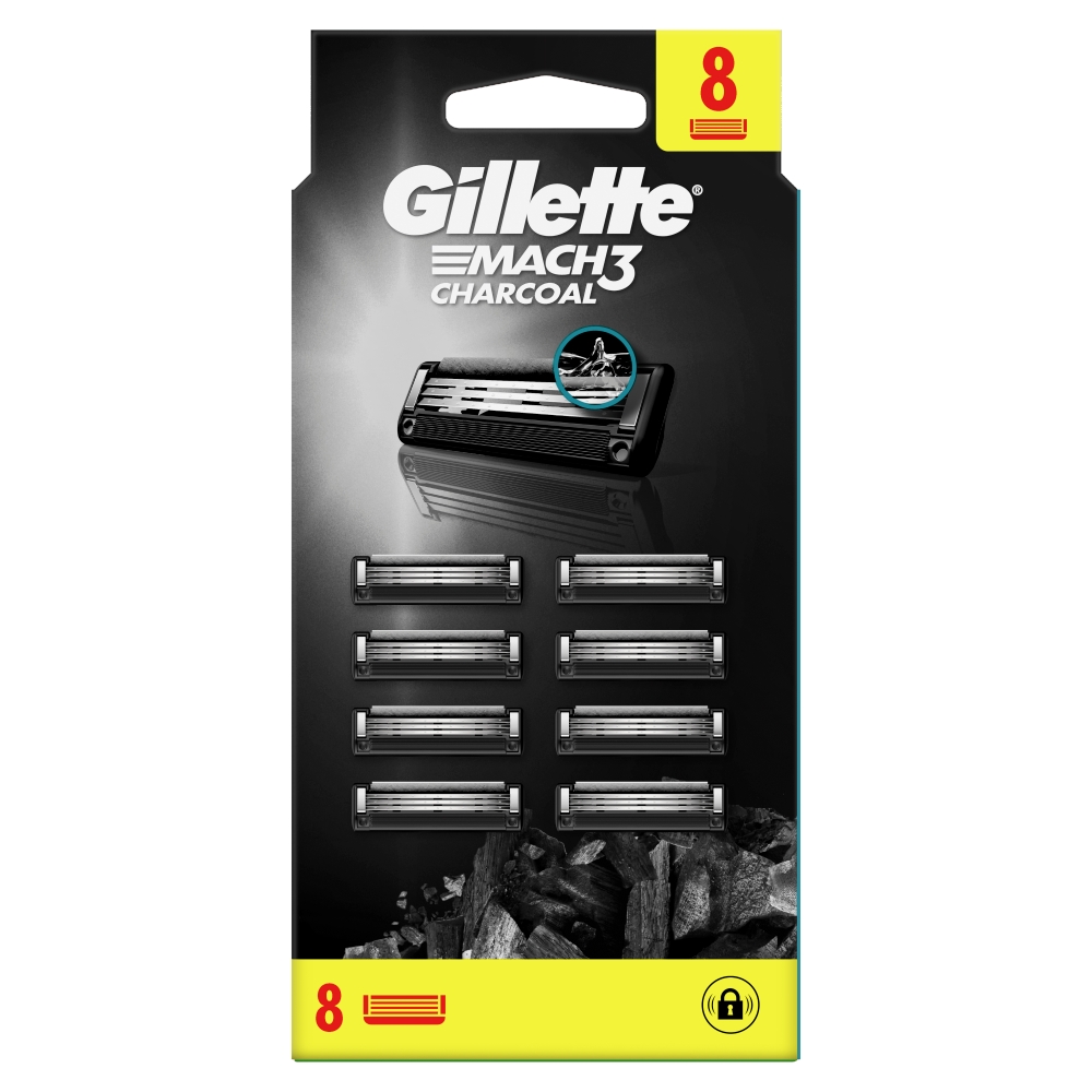 Levně Gillette Mach3 Charcoal NH (8ks/bli)