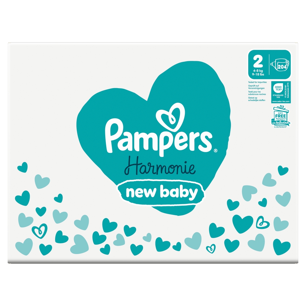 Levně Pampers pleny HarmonieM Box 204ks S2