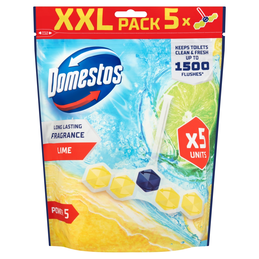 Domestos Power 5 Lime WC blok (5×50 g)