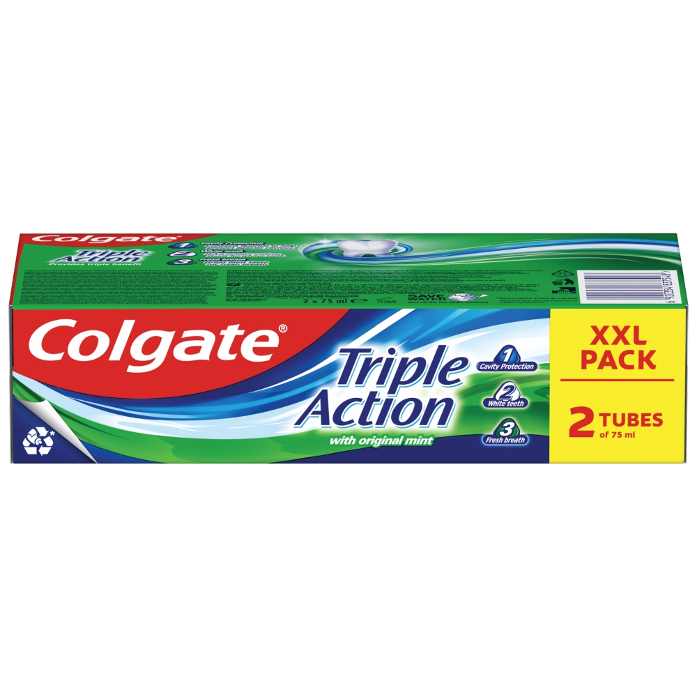 Levně Colgate ZP (2x75ml/kra) Triple Action