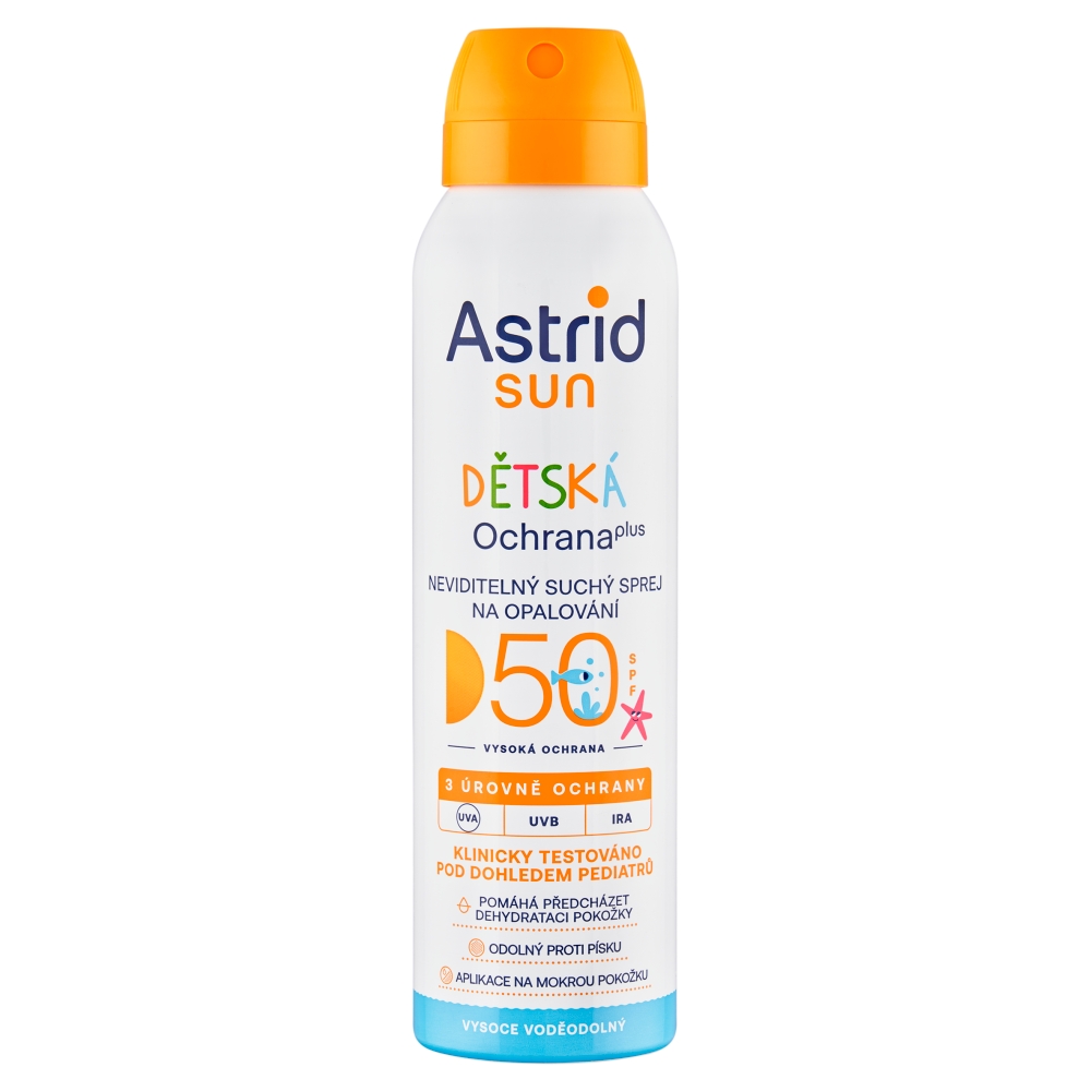 Levně Astrid Sun Wet Skin dětský transparentní spray na opalování SPF50 150 ml