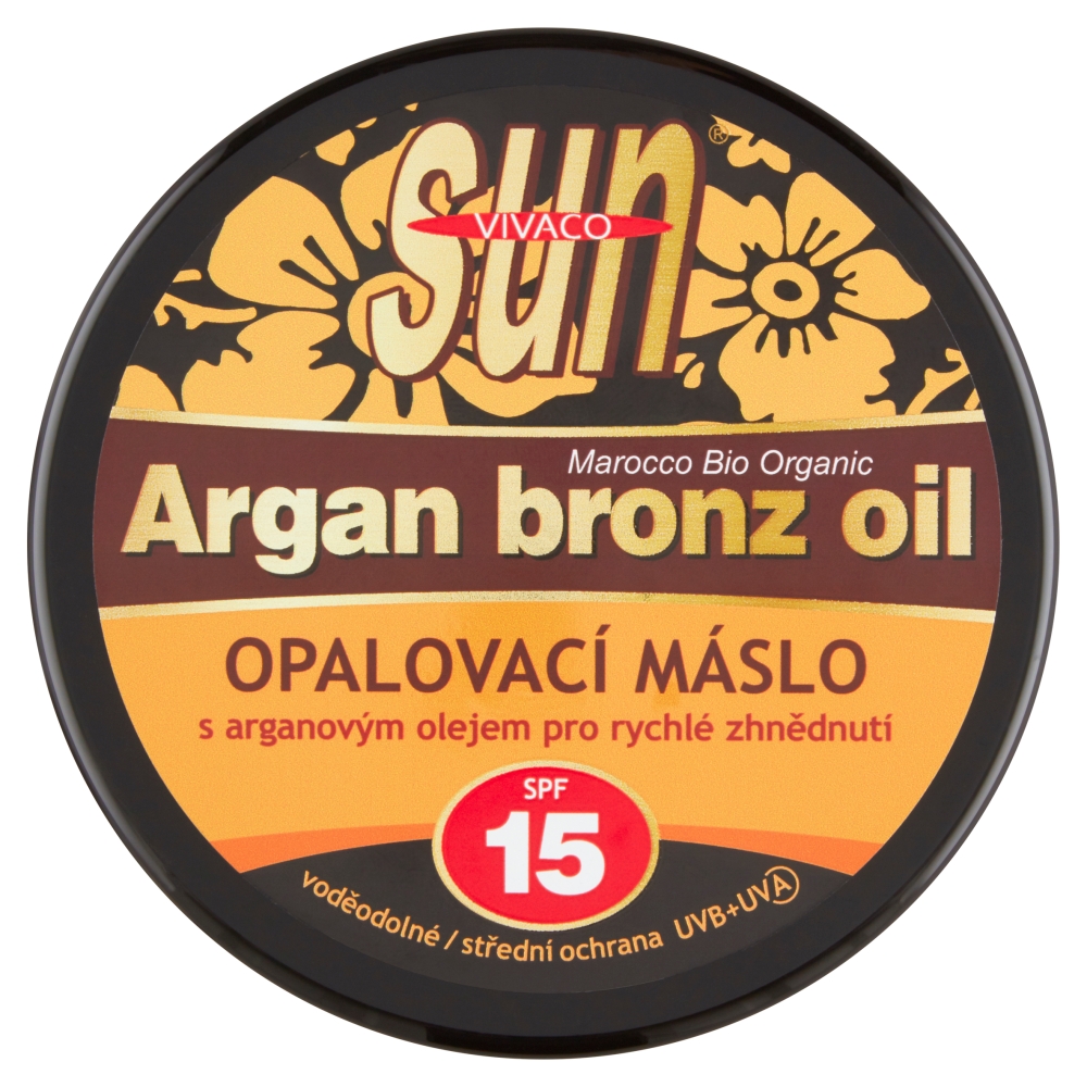 Levně VIVACO Sun opal máslo 200ml SPF15 argan