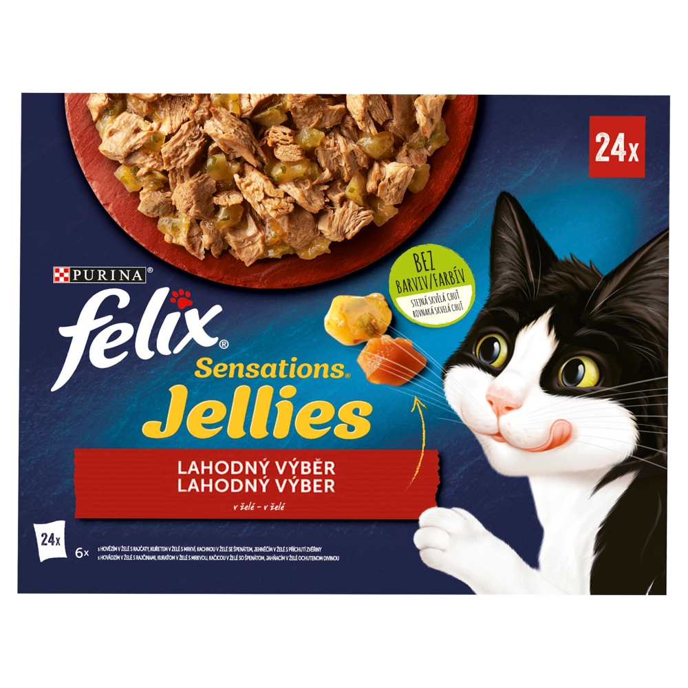 Felix cat kaps.-Sens.Jellies Multipack v želé 24 x 85 g