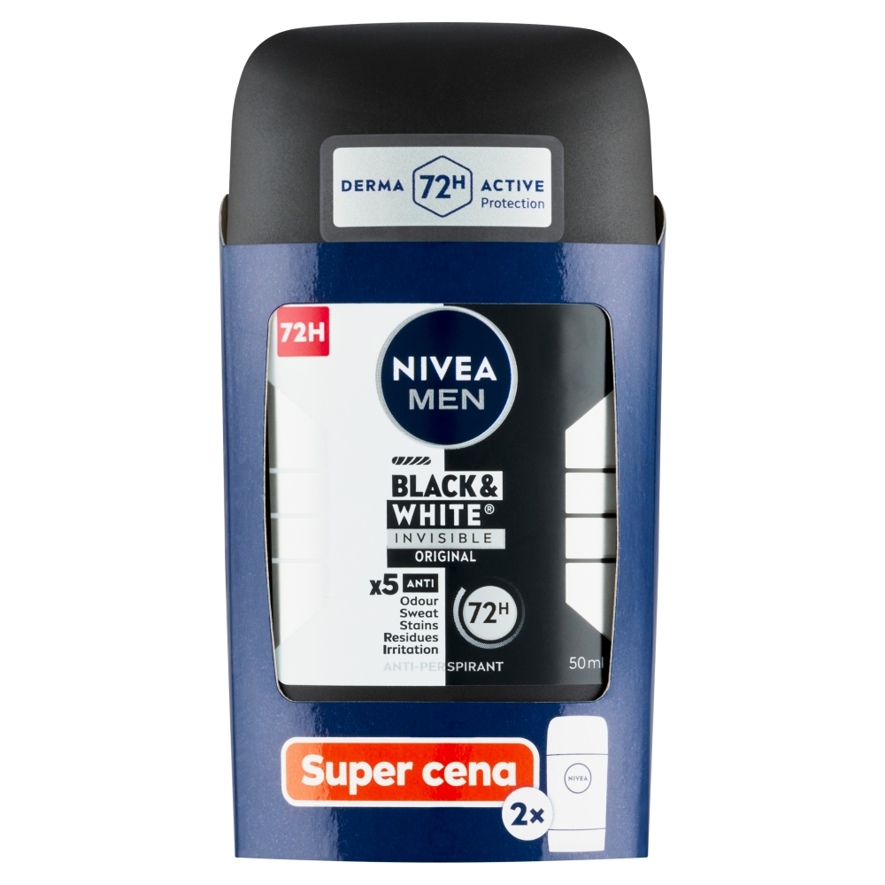Nivea Men tuhý AP(2x50ml/bal)B&W Inv Ori