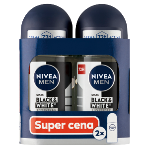Nivea Men roll on AP(2x50ml/bal)B&W Orig