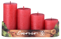 Svíčky stupně (4ks/fol) 50mm červená