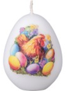 Vajíčko svíčka 60mm Slepička kohout