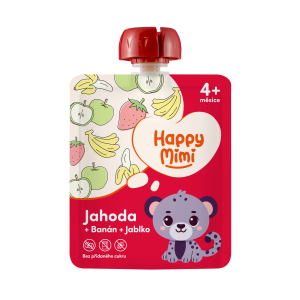 Happy Mimi ovocný příkrm 90g Jahoda