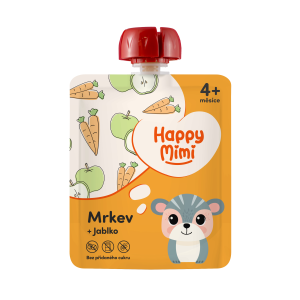 Happy Mimi ovocný příkrm 90g Mrkev