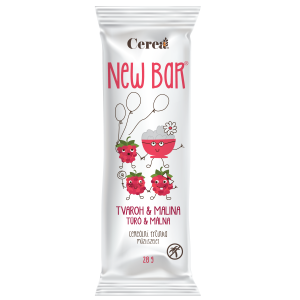 Cerea New Bar 28g Tvaroh-Malina