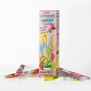 SORBOS jedlá brčka (16ks/kra) mix