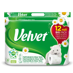Velvet toal papír 3vr (12ks/fol) heřmán