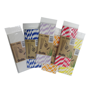 Slámka papírová 24ks