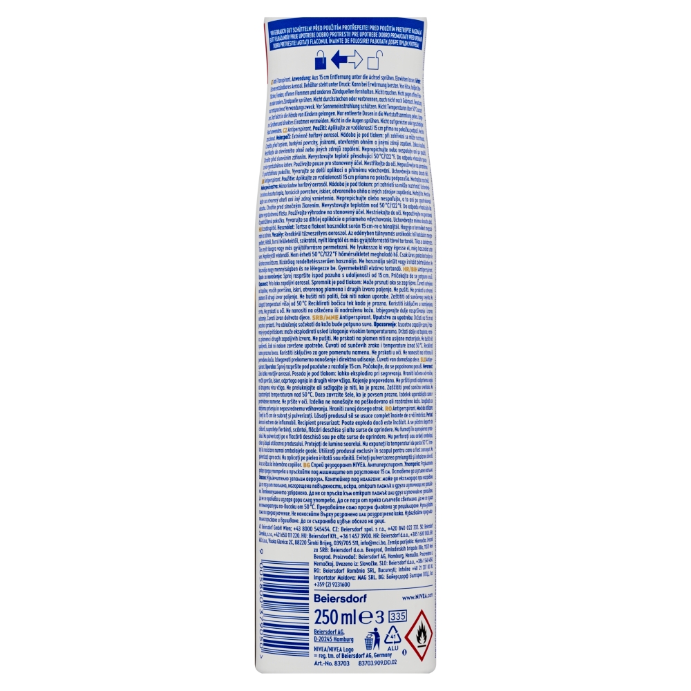 Nivea sprej AP 250ml B&W Inv Sil Smooth