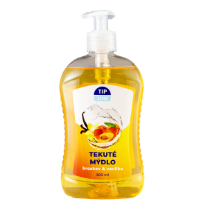 Tip Line tek.mýdlo 500ml pumpa broskev