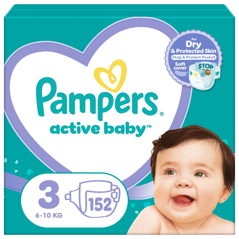 Pampers ActiveB Mega Box S3 (152ks/FOL)