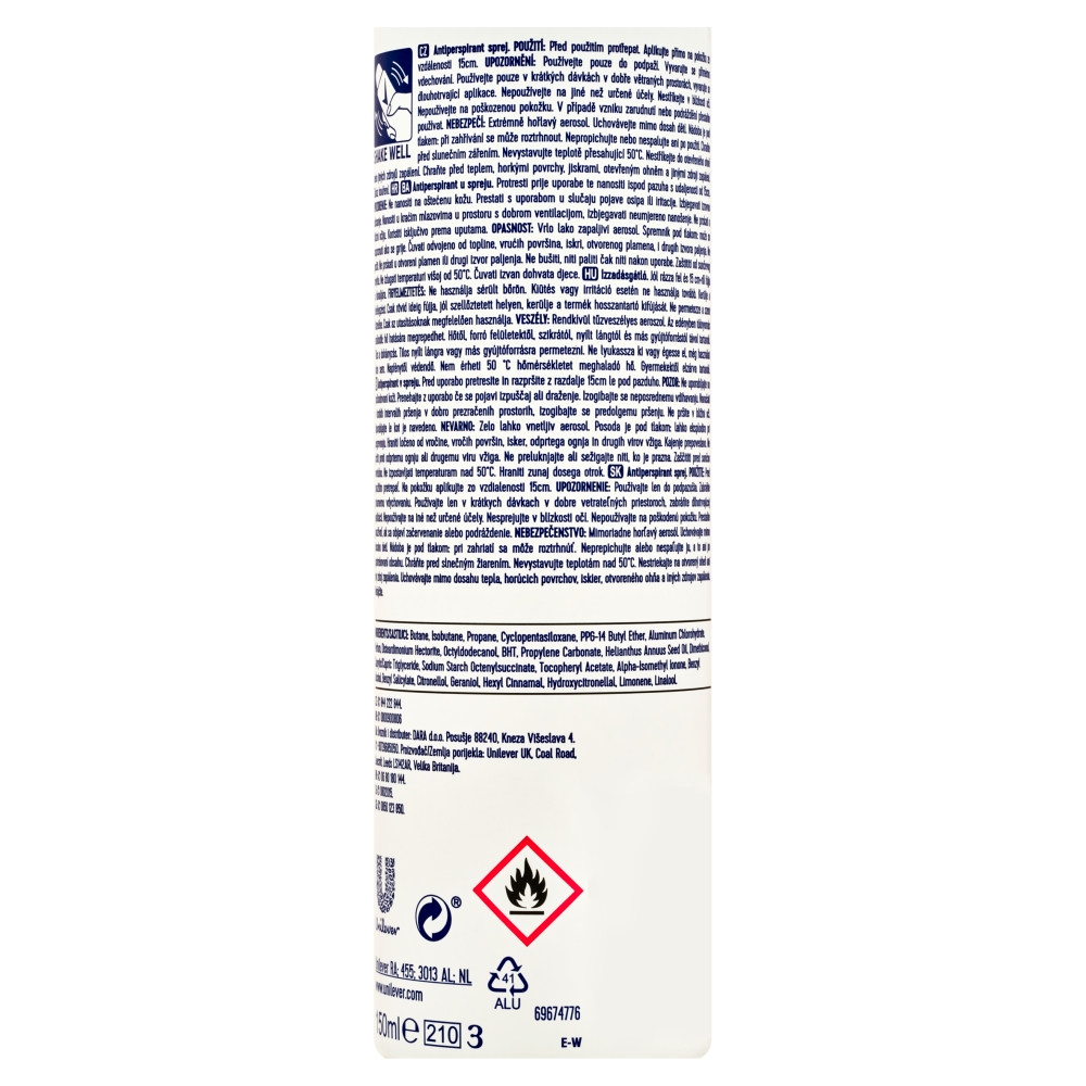 Rexona AP 150ml Crystal Black