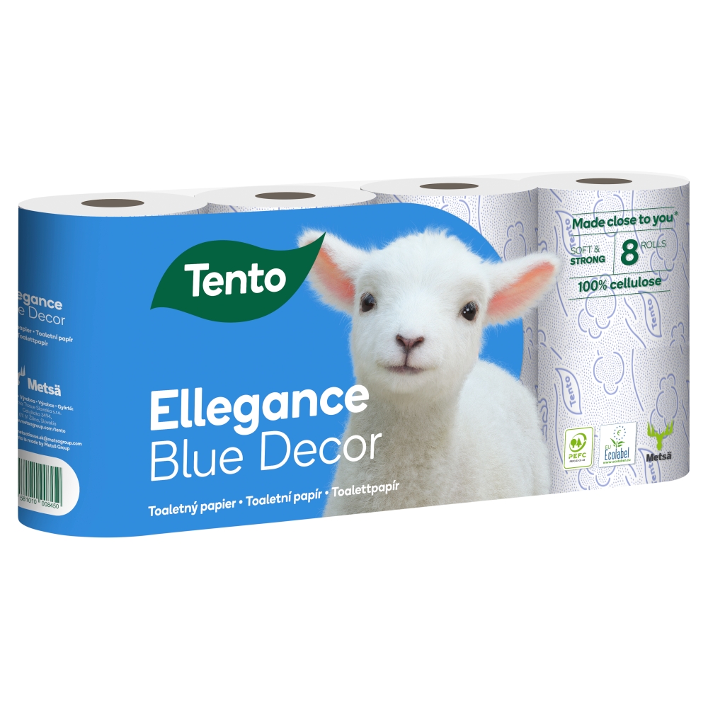 Toaletní papír Tento Cool Aqua - 3 vrstvý, 8 rolí