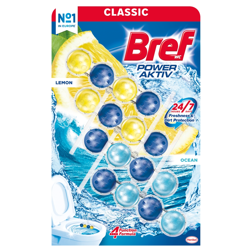 Levně Bref Power (4ks/bli) mix Lemon / Ocean