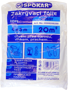 Zakrývací fólie 4m x 5m HDPE 5my
