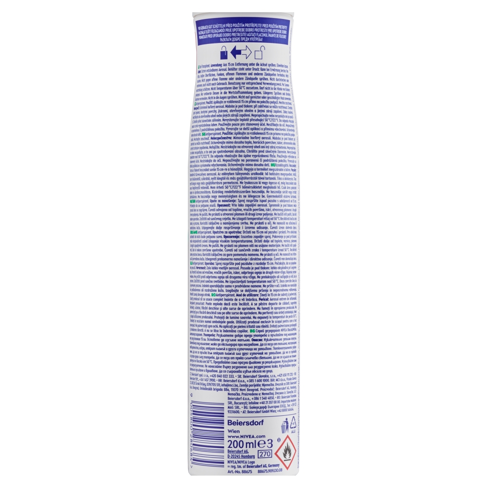 Nivea sprej AP 200ml B&W Invisib Fresh